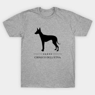 Cirneco dell'Etna Black Silhouette T-Shirt